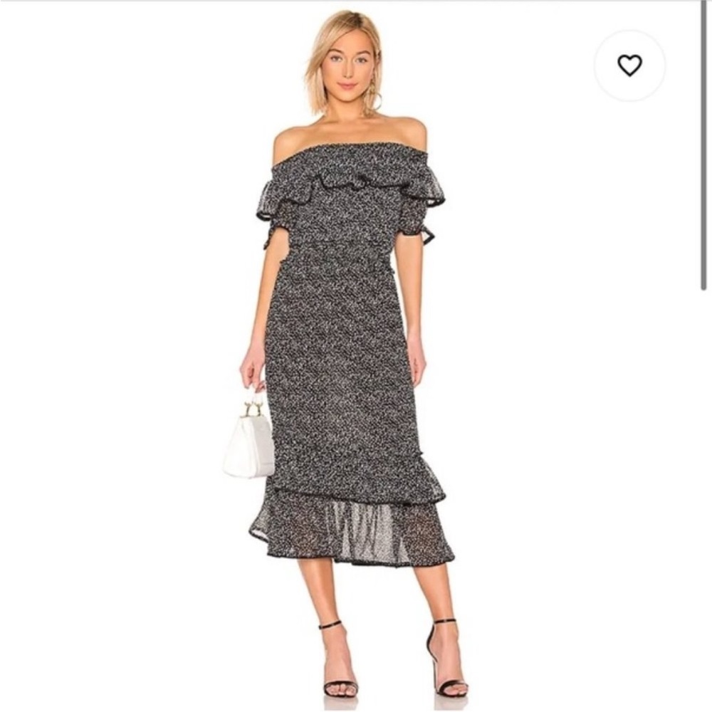 MISA LOS ANGELES ESTEFANIA OFF SHOULDER DRESS